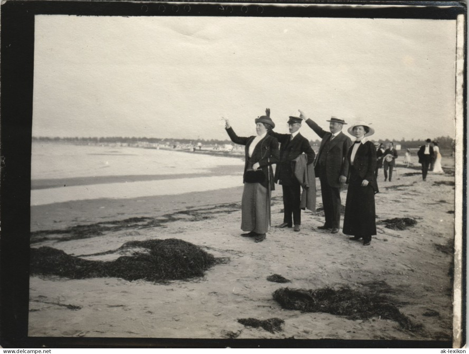 Foto Westerland-Sylt Strand, Feine Herrschaften 1900 Privatfoto Foto - Other & Unclassified