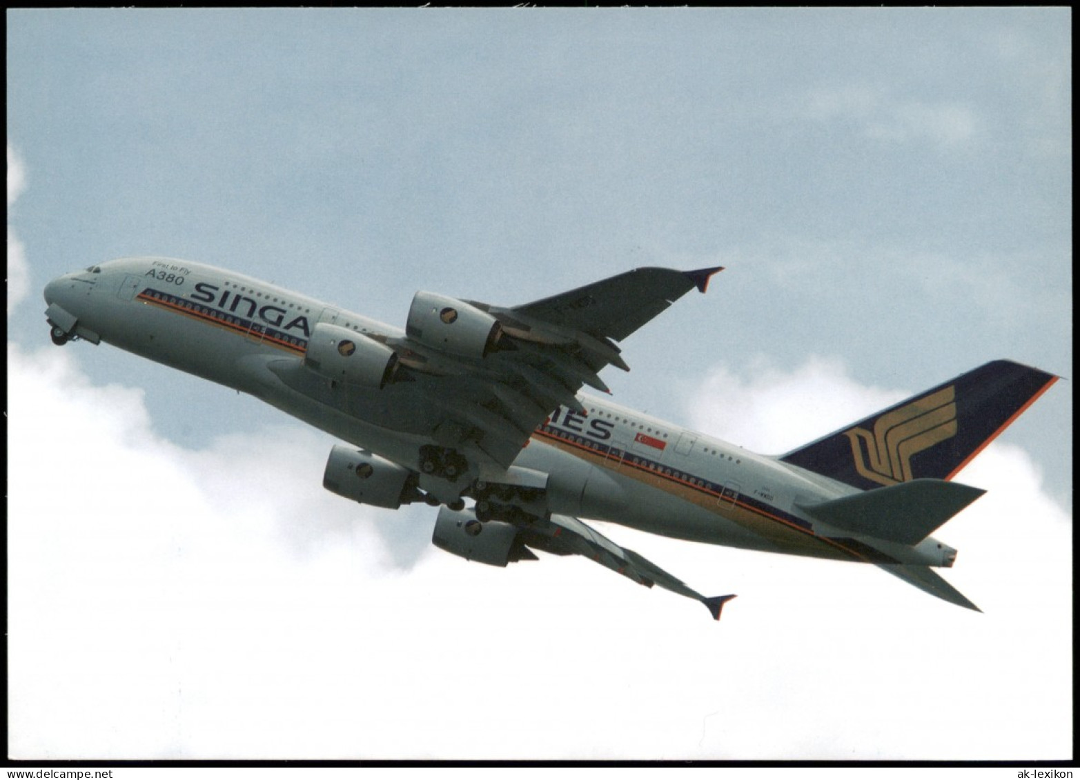 Ansichtskarte  Singapore Airlines A380-841 Airbus Flugzeuge - Airplane 2002 - 1946-....: Era Moderna