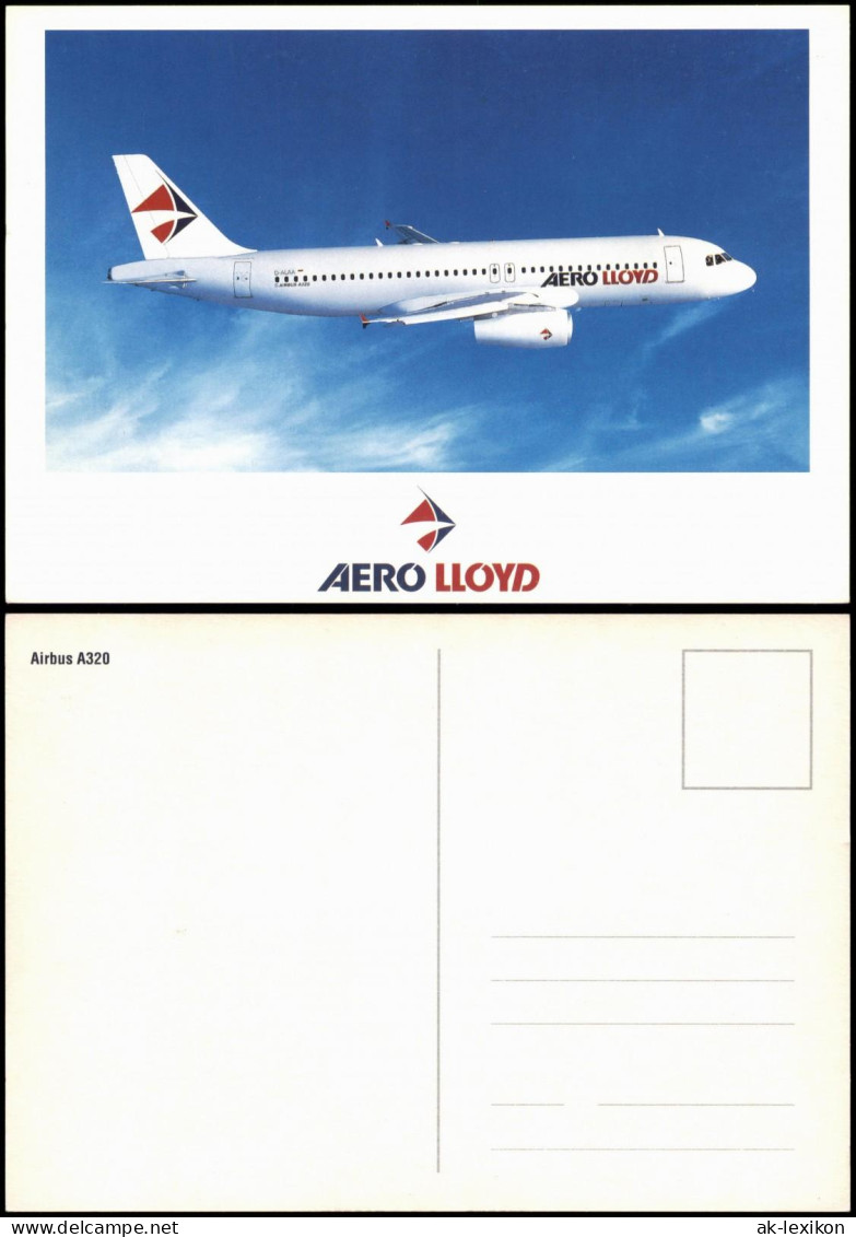 Ansichtskarte  Airbus A320 Flugzeuge - Airplane Aero Lloyd 1996 - 1946-....: Ere Moderne