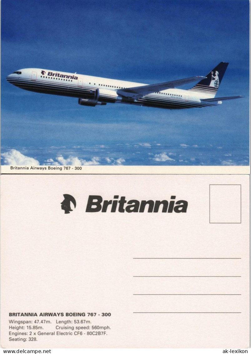 Britannia Airways Boeing 767-300 Britannia Flugwesen - Flugzeuge 1987 - 1946-....: Ere Moderne