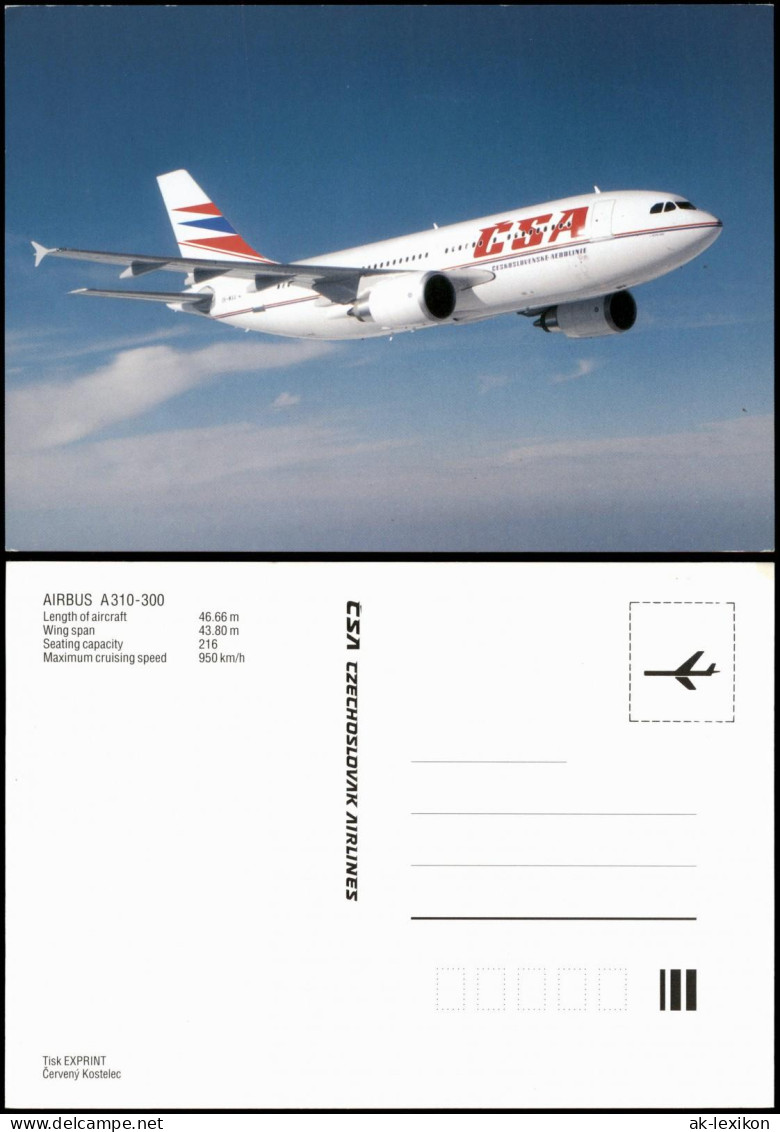 AIRBUS A310-300 ČSA CZECHOSLOVAK AIRLINES Flugzeuge - Airplane 1998 - 1946-....: Ere Moderne