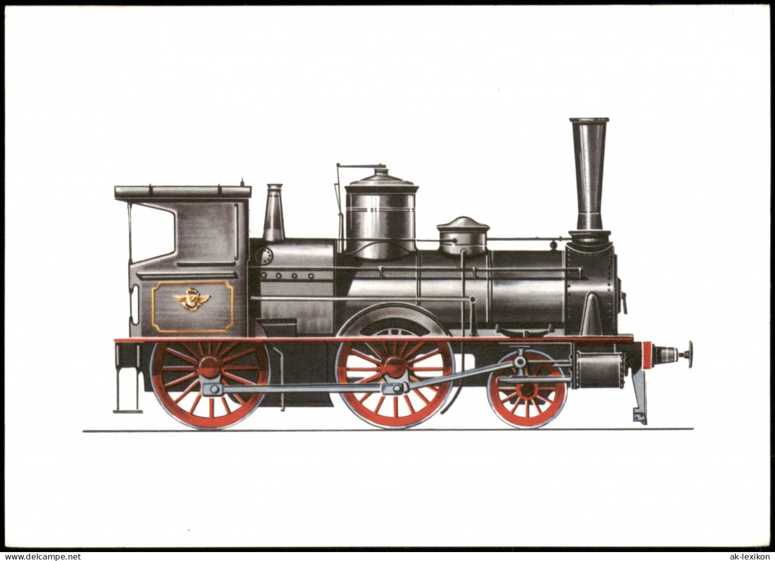 Reisezug-Lokomotive Bauart Strousberg (1871) Nach Zeichnung Swoboda 1973 - Treinen