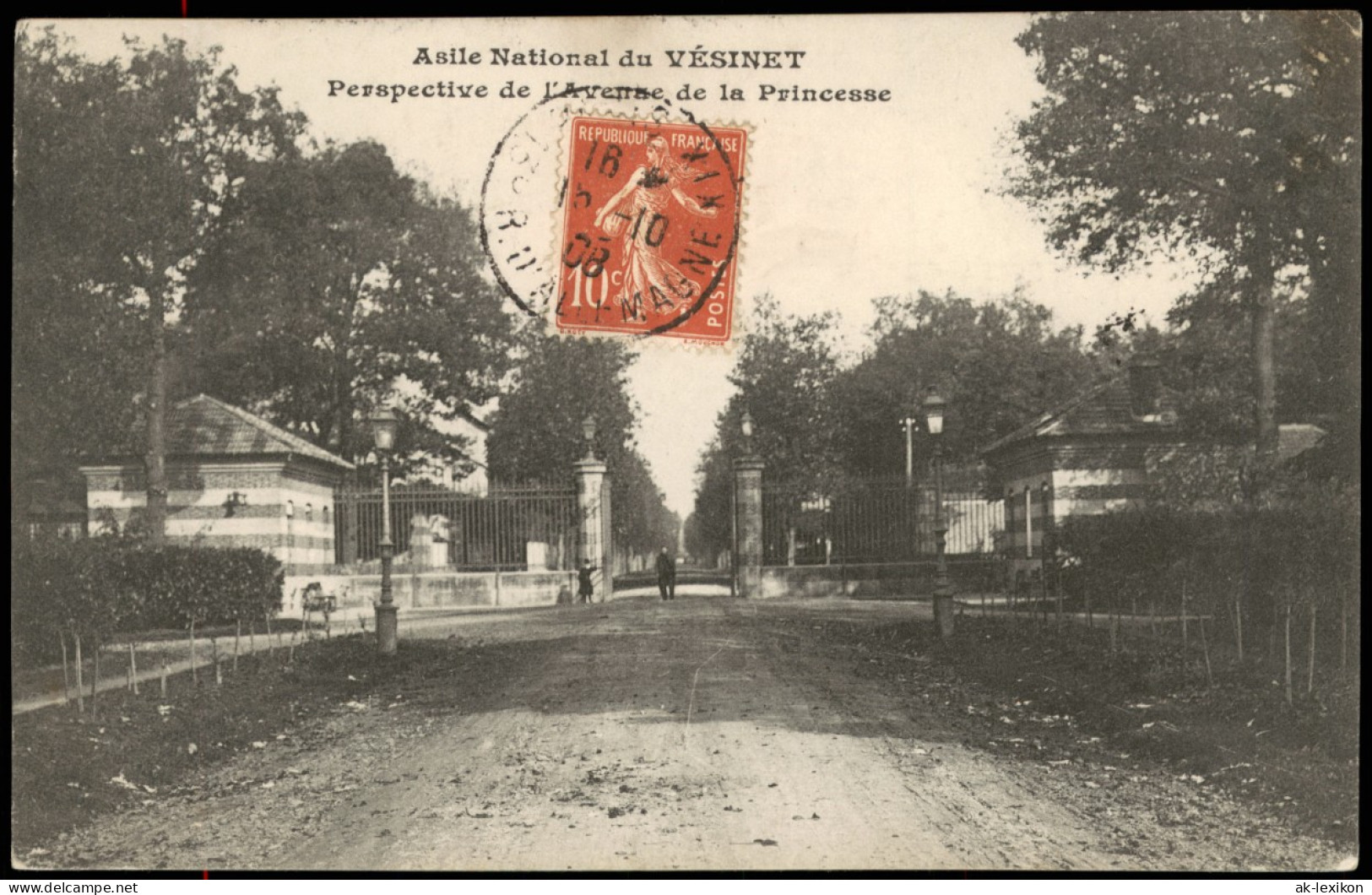 CPA Le Vésinet Perspective De L Avenue De La Princesse 1908 - Autres & Non Classés