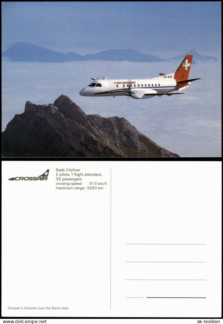 Ansichtskarte  Flugwesen Flugzeug Airplane CROSSAIR Saab Cityliner 2000 - 1946-....: Moderne