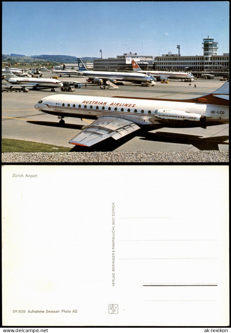 Ansichtskarte Zürich Flughafen Flugzeuge Airplane 1978 - Other & Unclassified