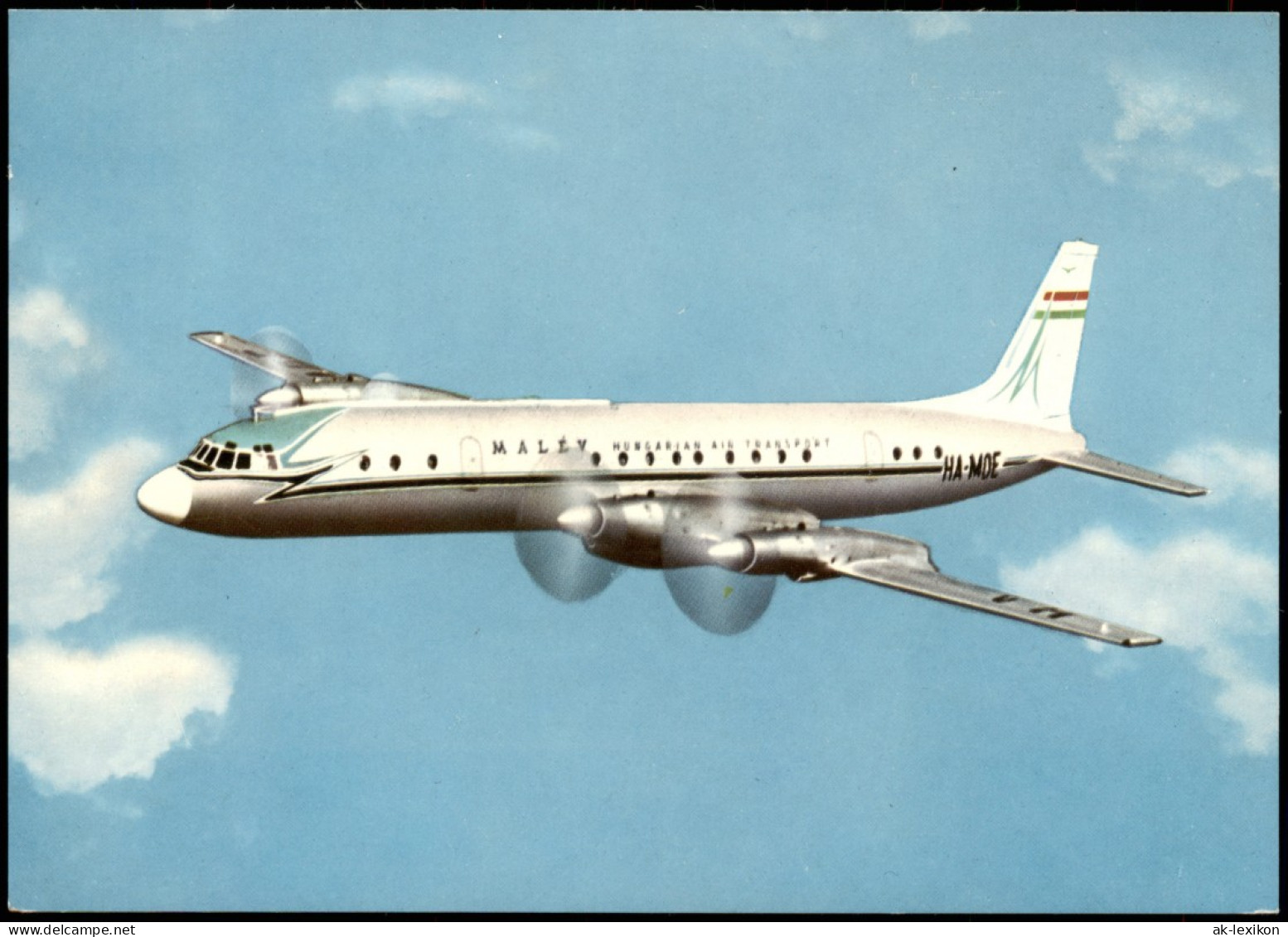 Ansichtskarte  Flugwesen Aviation Flugzeug (Airplane) MALÉV IL-18 1970 - 1946-....: Moderne