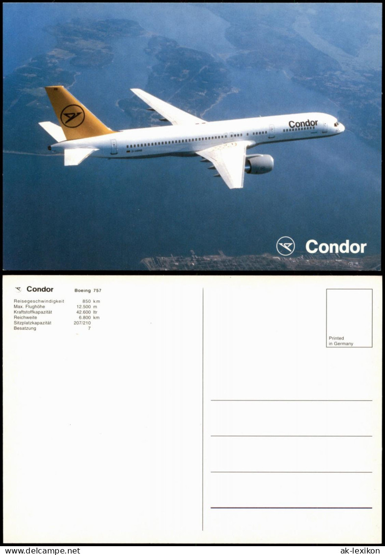 Ansichtskarte  Condor Boeing 757 Flugwesen & Flugzeug (Airplane) 2000 - 1946-....: Moderne