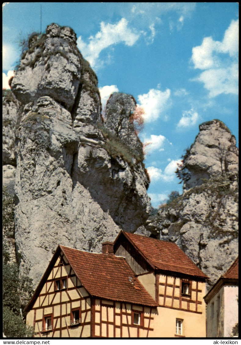 Ansichtskarte Tüchersfeld-Pottenstein Fachwerkhaus Felsen 1974 - Pottenstein