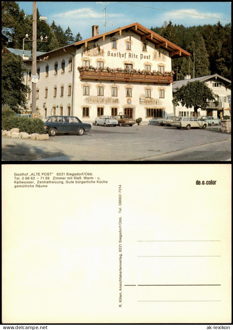 Ansichtskarte Siegsdorf Gasthof Alte Post 1981 - Autres & Non Classés