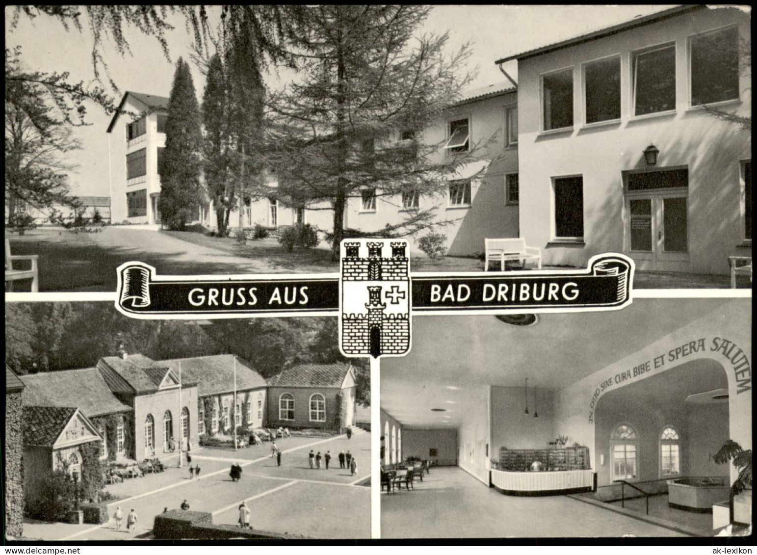 Ansichtskarte Bad Driburg 3 Bild Kurheim, Innen 1965 - Bad Driburg