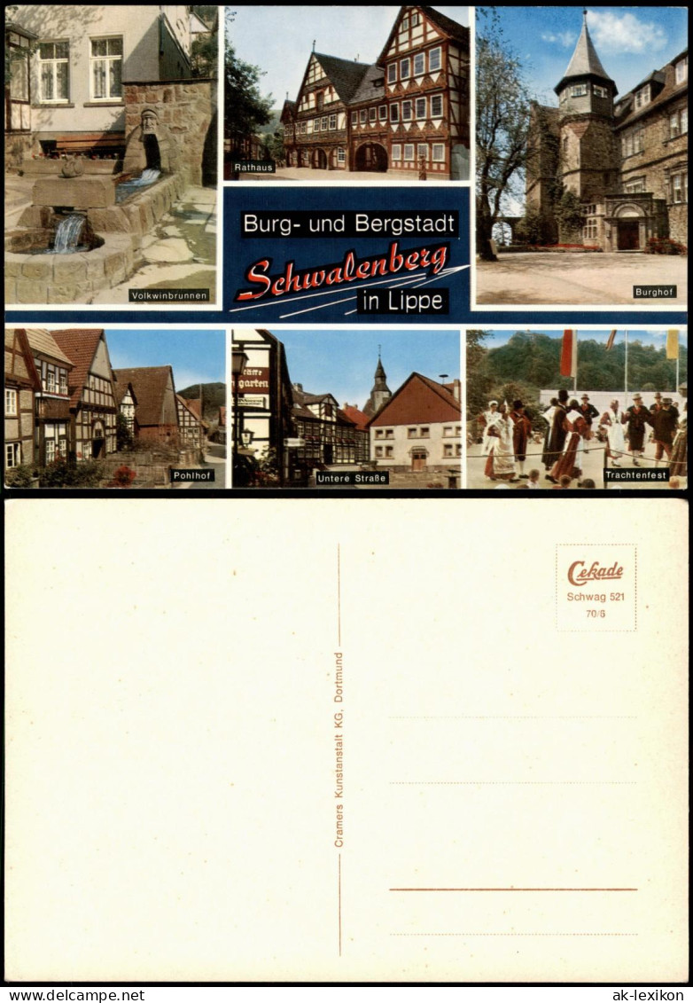 Schwalenberg-Schieder-Schwalenberg Mehrbildkarte Mit Ortsansichten 1970 - Other & Unclassified