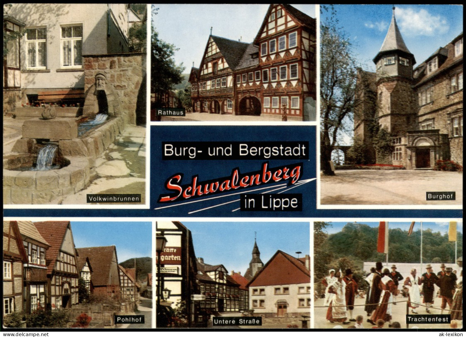 Schwalenberg-Schieder-Schwalenberg Mehrbildkarte Mit Ortsansichten 1970 - Autres & Non Classés