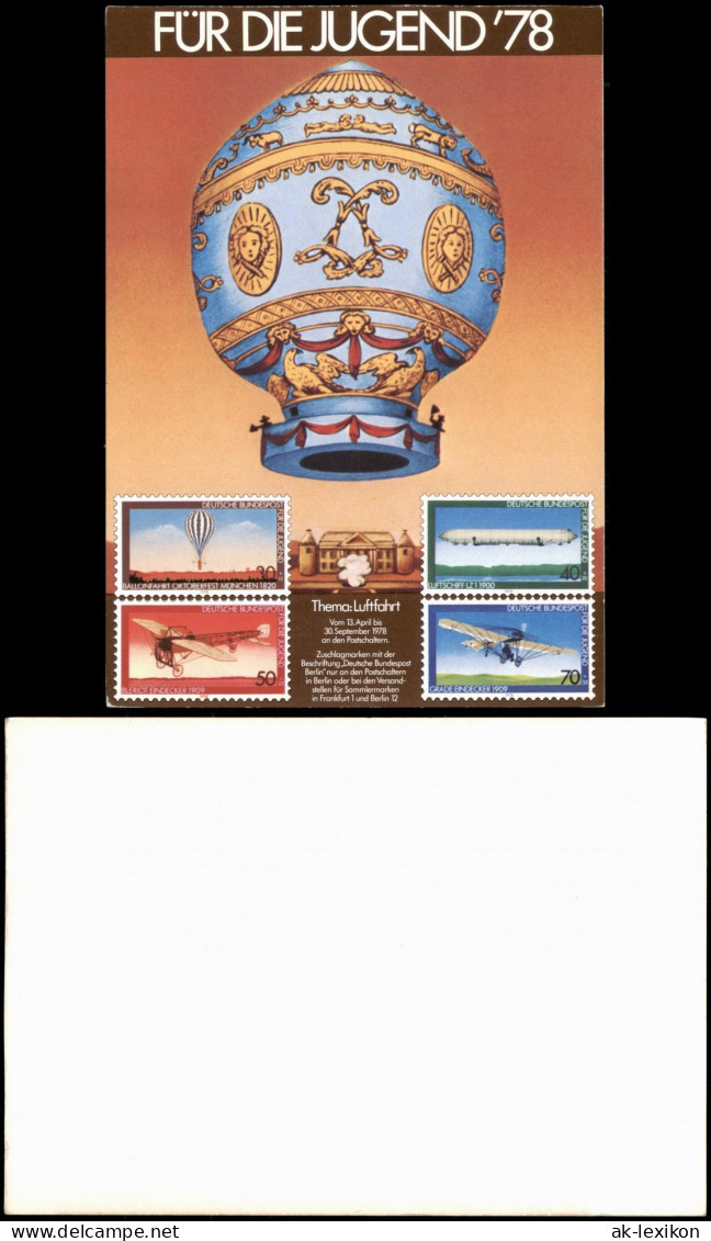 Ansichtskarte  Briefmarken-Ansichtskarte Thema Luftfahrt 1978 - Francobolli (rappresentazioni)