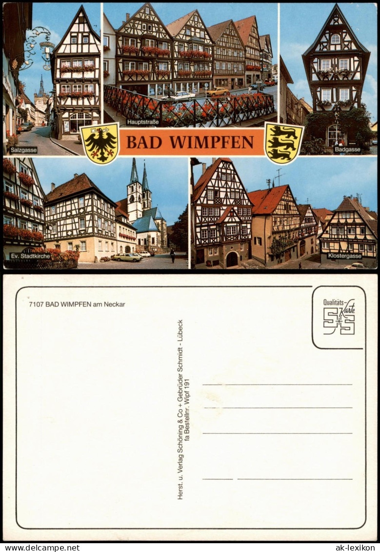 Bad Wimpfen Mehrbild-AK Mit Salzgasse, Klostergasse, Badgasse Uvm. 1975 - Bad Wimpfen