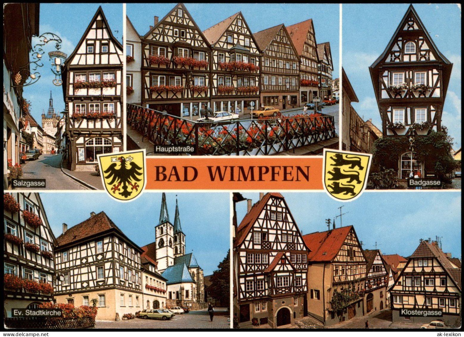 Bad Wimpfen Mehrbild-AK Mit Salzgasse, Klostergasse, Badgasse Uvm. 1975 - Bad Wimpfen