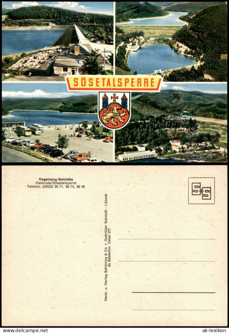 Ansichtskarte Osterode (Harz) Sösetalsperre Mehrbildkarte 4 Ansichten 1975 - Osterode