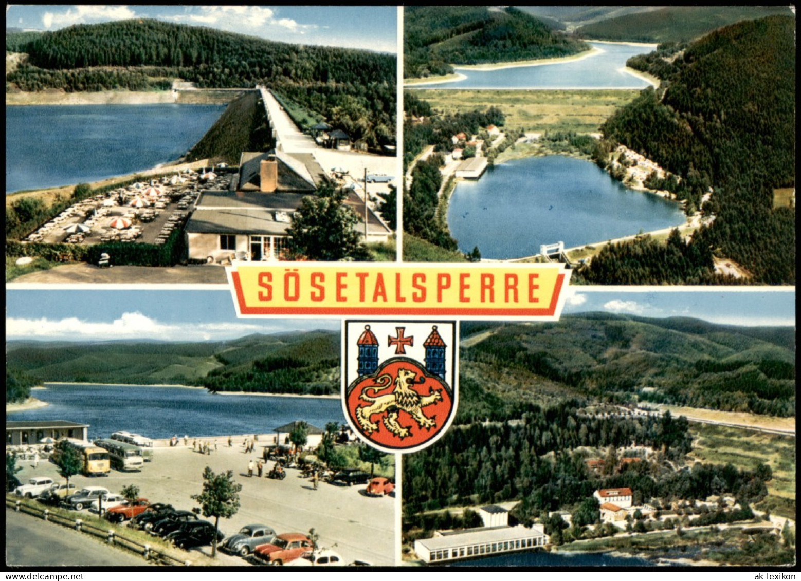 Ansichtskarte Osterode (Harz) Sösetalsperre Mehrbildkarte 4 Ansichten 1975 - Osterode