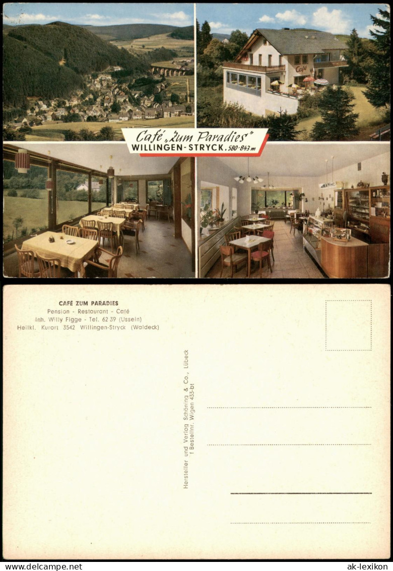 Willingen (Upland) Mehrbild-AK CAFE ZUM PARADIES Ortsteil Stryck 1970 - Otros & Sin Clasificación