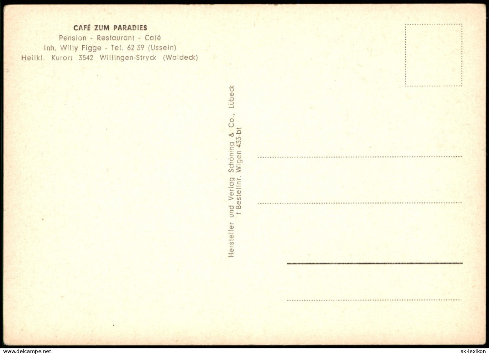 Willingen (Upland) Mehrbild-AK CAFE ZUM PARADIES Ortsteil Stryck 1970 - Sonstige & Ohne Zuordnung