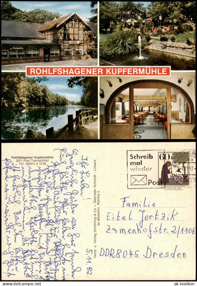 Rolfshagen (Rümpel) Mehrbildkarte Rohlfshagener Kupfermühle 1982 - Other & Unclassified