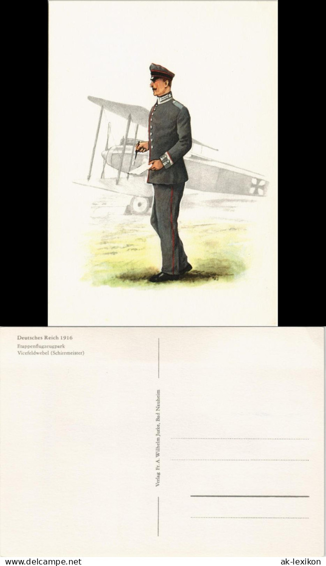 Ansichtskarte  Etappenflugzeugpark Vicefeldwebel (Schirrmeister) 1917/1980 - 1914-1918: 1. Weltkrieg