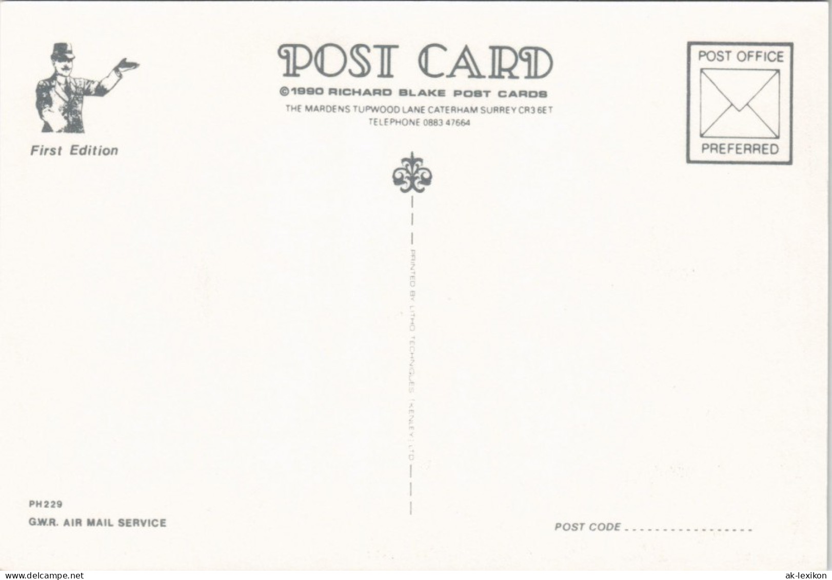 BIRMINGHAM PLYMOUTH ENGLISH CHANNEL Airmail Service Illustration 1980 - 1946-....: Era Moderna