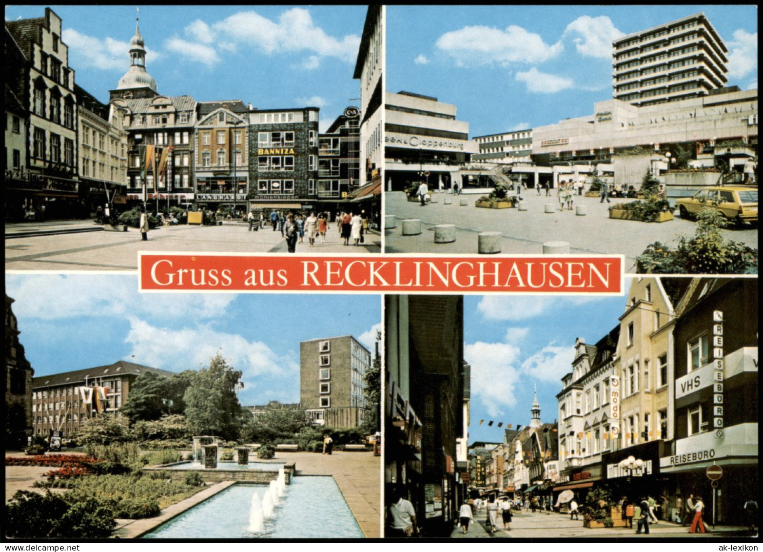 Ansichtskarte Recklinghausen Mehrbild-AK Mit 4 Stadtteilansichten 1975 - Recklinghausen