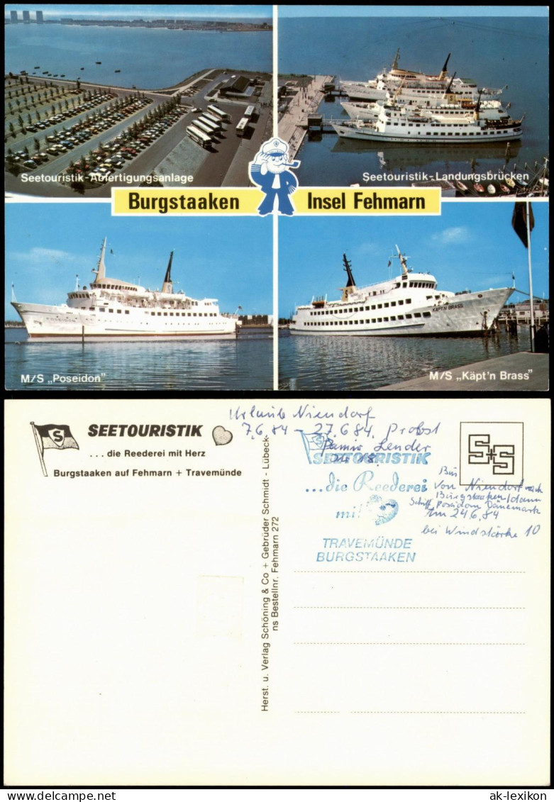 Burgstaaken (Fehmarn) Mehrbild-AK Mit Hafen, Schiffe Der Seetouristik 1975 - Otros & Sin Clasificación