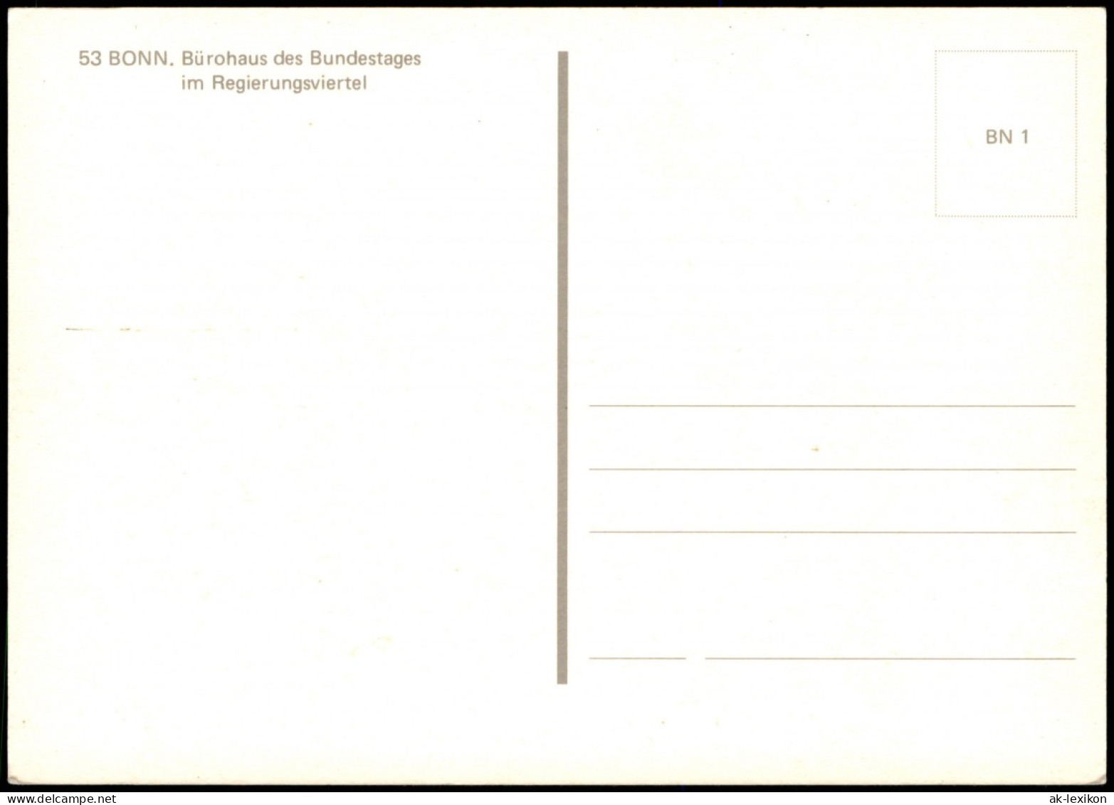 Ansichtskarte Bonn Bürohaus Des Bundestages VW Käfer, Audi 1975 - Bonn