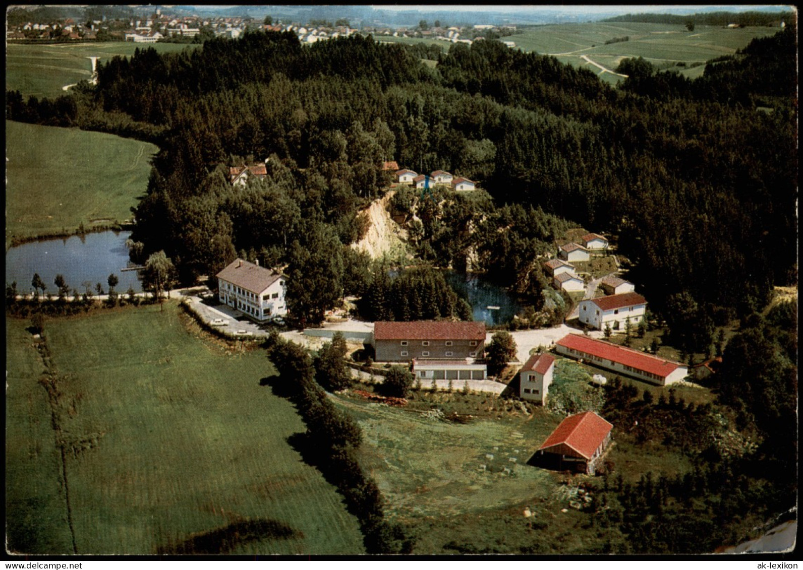 Ansichtskarte Eging Luftbild Luftaufnahme Mit Hotel Pension ALZENHOF 1972 - Otros & Sin Clasificación