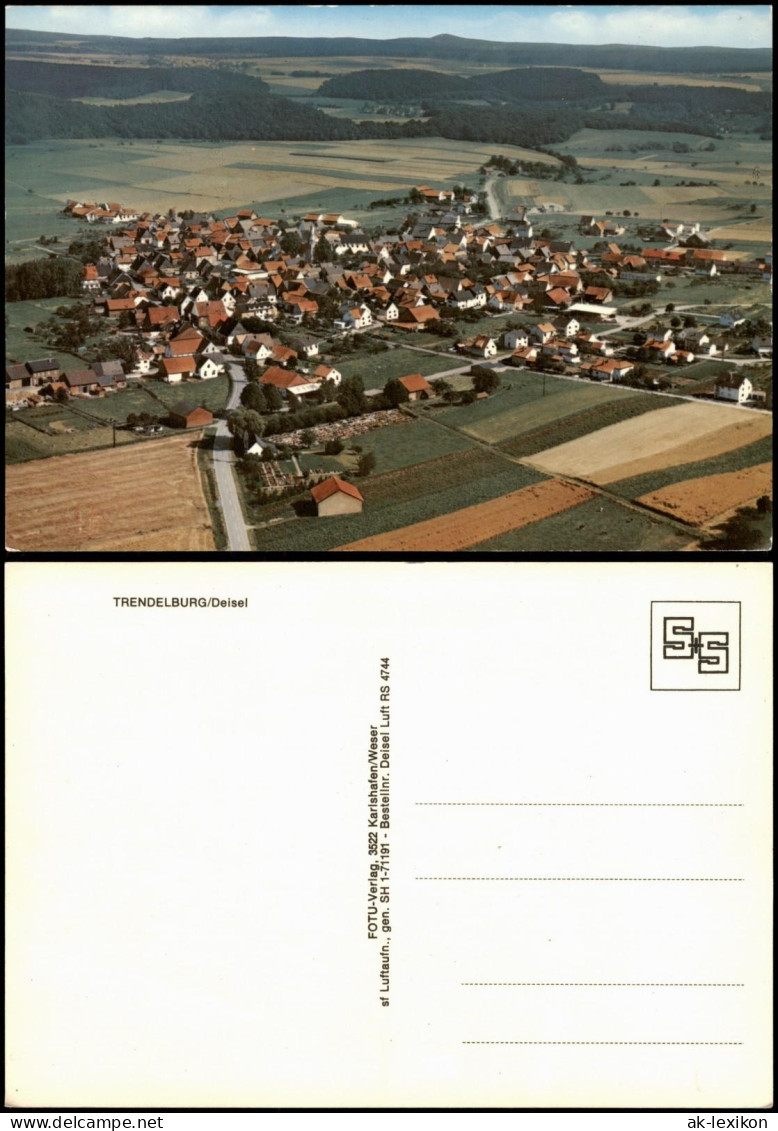 Ansichtskarte Trendelburg Luftbbild - Flugzeugaufnahme 1972 - Sonstige & Ohne Zuordnung