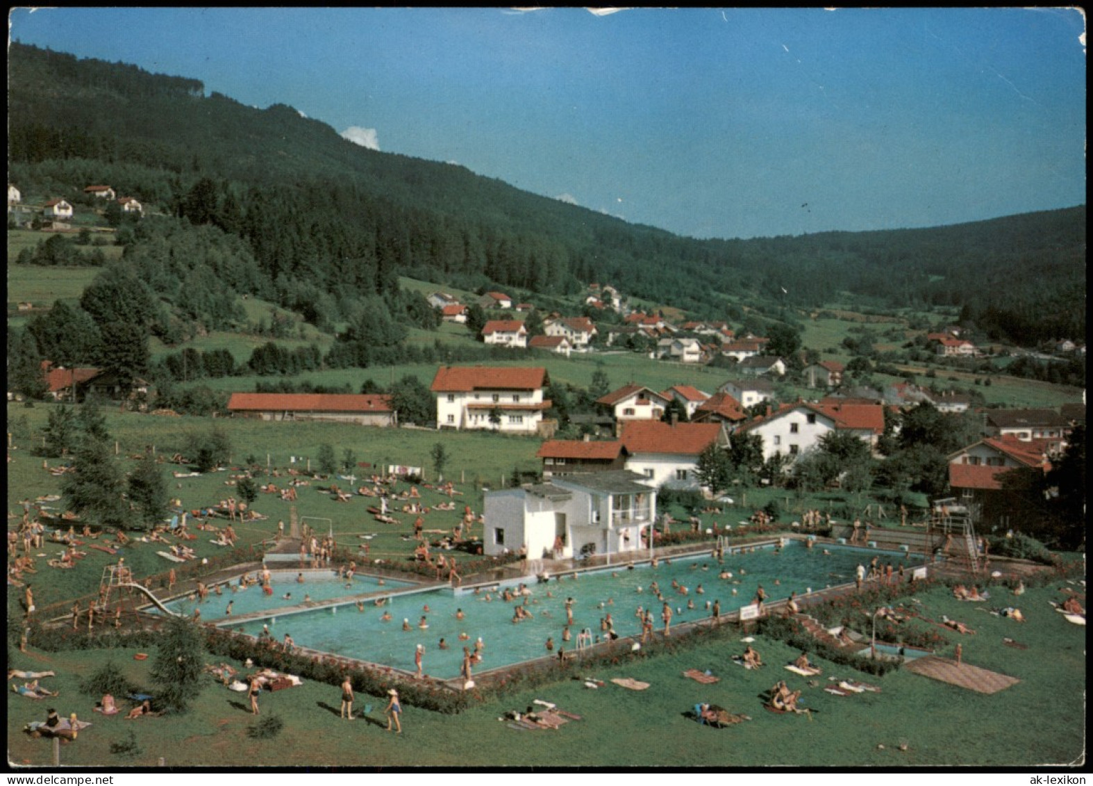 Ansichtskarte Bodenmais Freibad Schwimmbad 1969 - Bodenmais