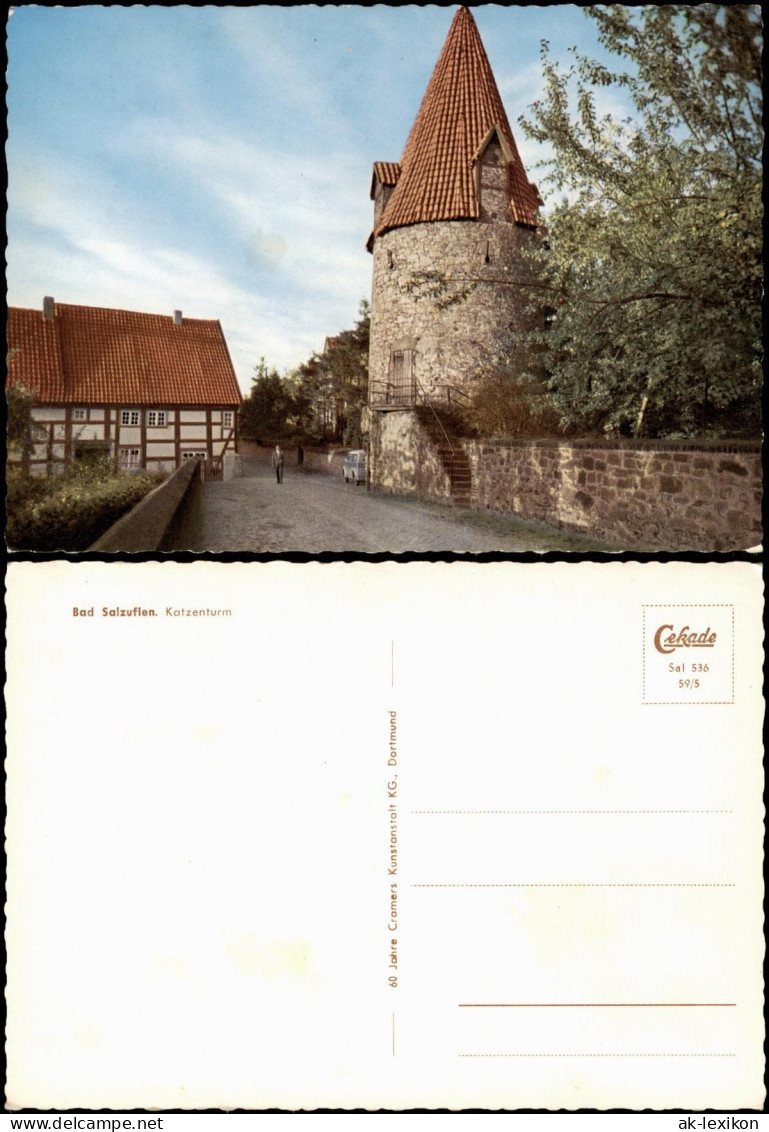 Ansichtskarte Bad Salzuflen Katzenturm Turm 1959 - Bad Salzuflen