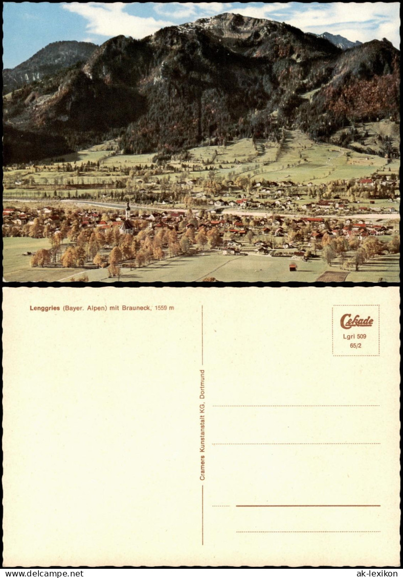 Ansichtskarte Lenggries Ortspanorama (Bayer. Alpen) Mit Brauneck, 1559 M 1965 - Lenggries