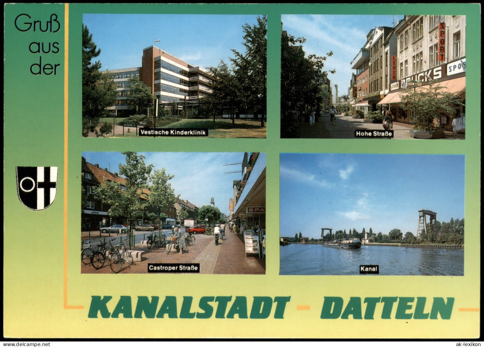 Ansichtskarte Datteln Mehrbild-AK Ortsansichten, Kinderklinik, Kanal 1991 - Autres & Non Classés
