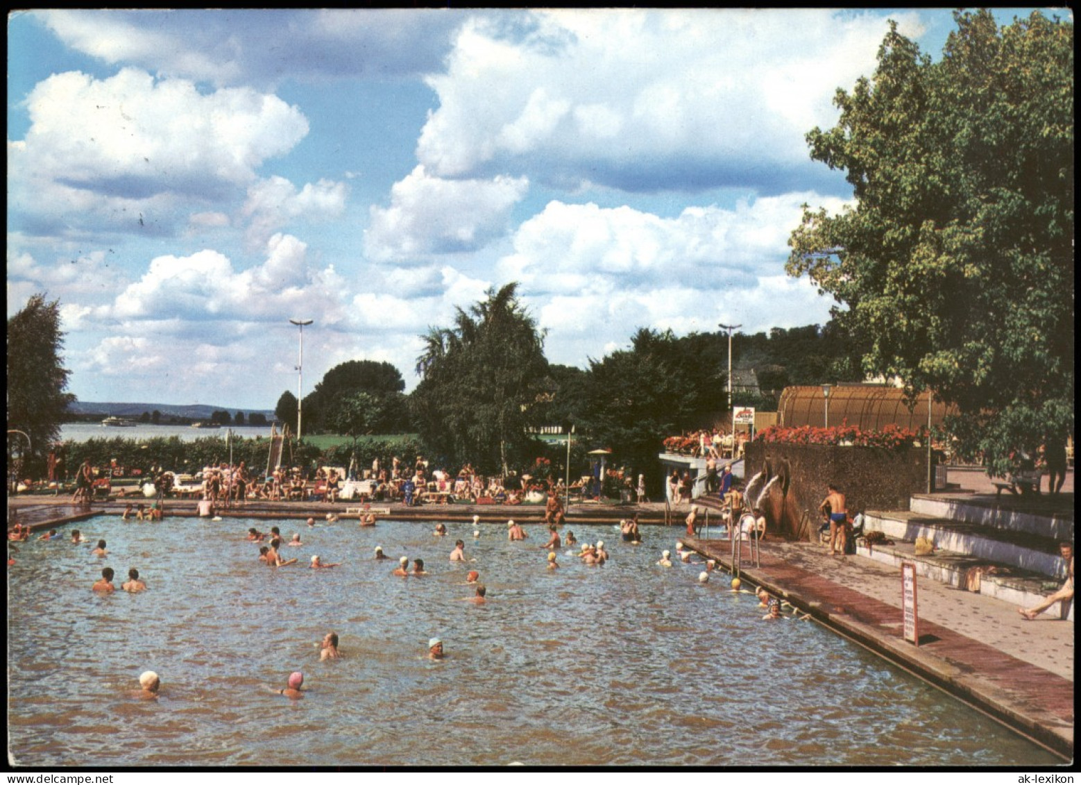 Ansichtskarte Bad Hönningen Schwimmbad Freibad Belebt 1978 - Bad Hönningen