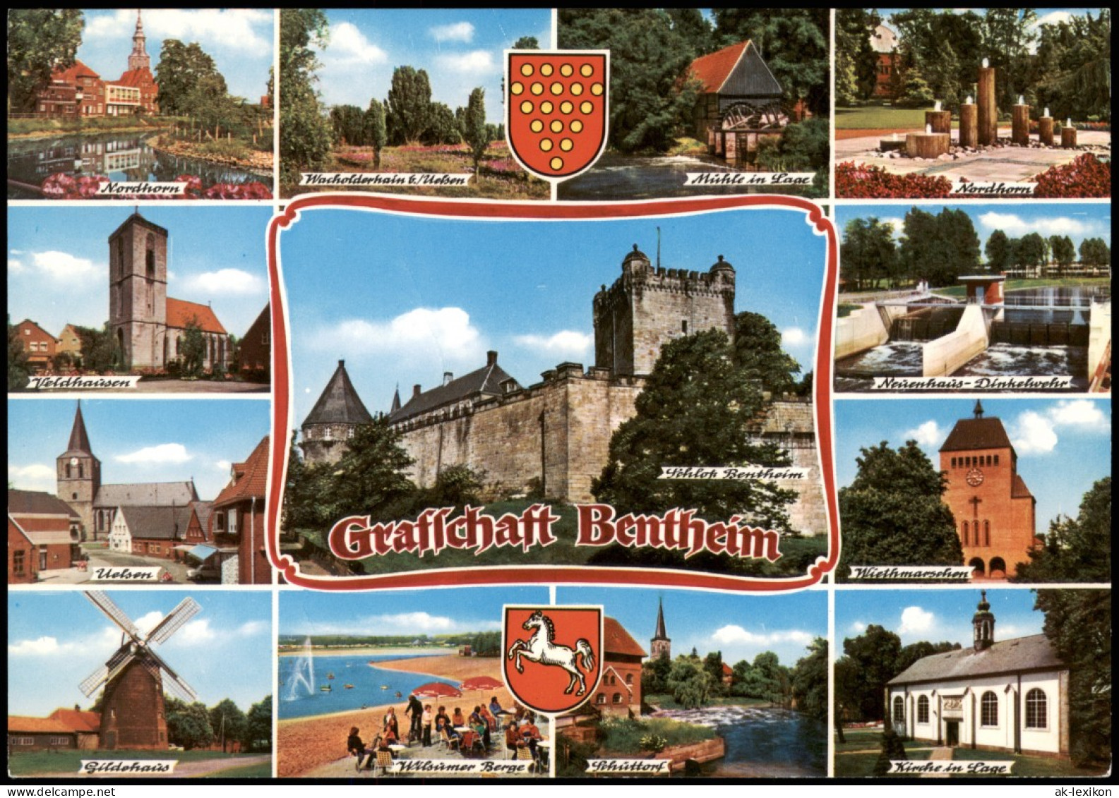 Ansichtskarte Bad Bentheim Mehrbildkarte Grafschaft Bentheim 1980 - Bad Bentheim