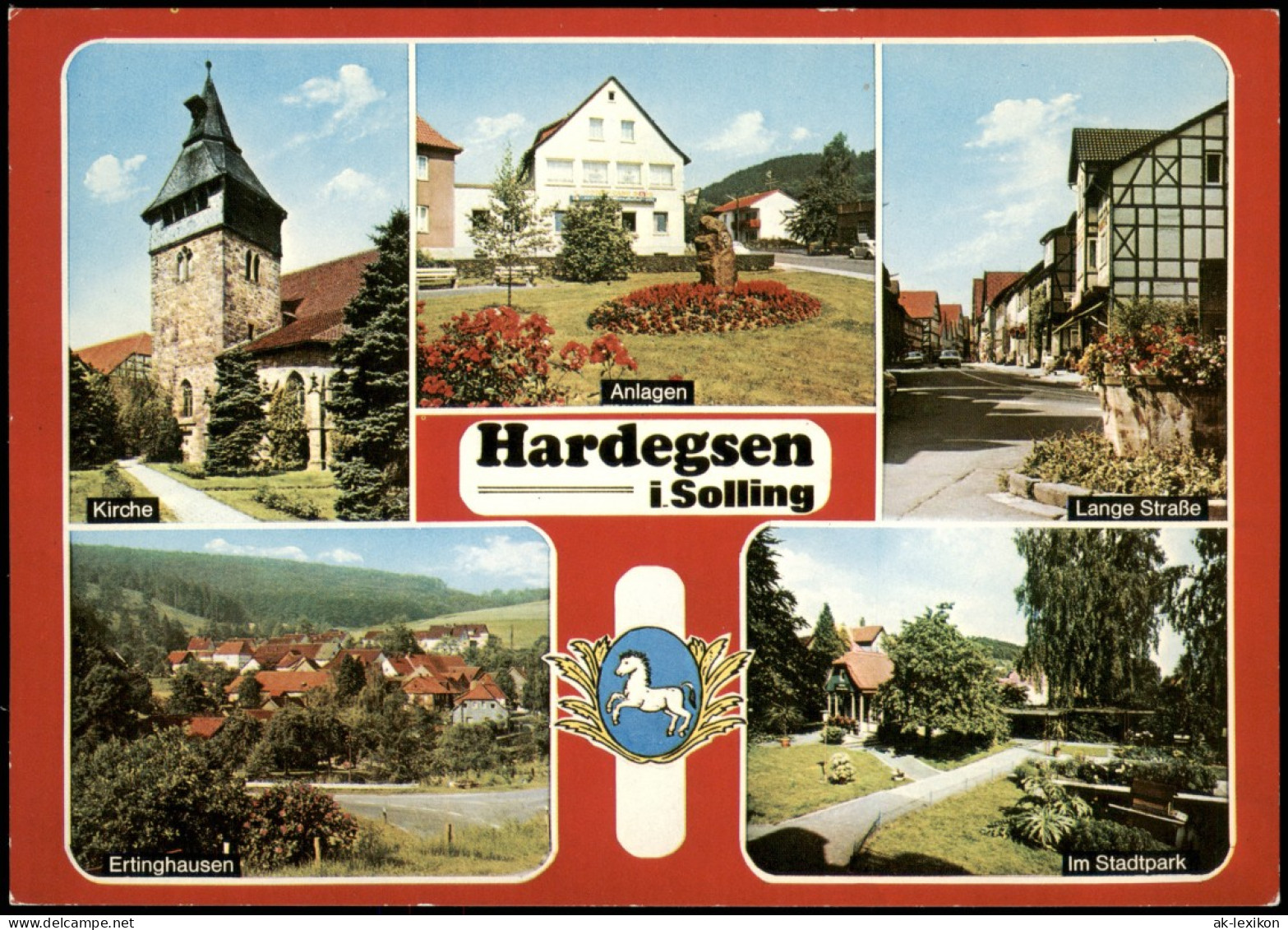 Hardegsen Mehrbild-AK Ua. Mit Lange Straße Ertinghausen Im Stadtpark 1981 - Andere & Zonder Classificatie