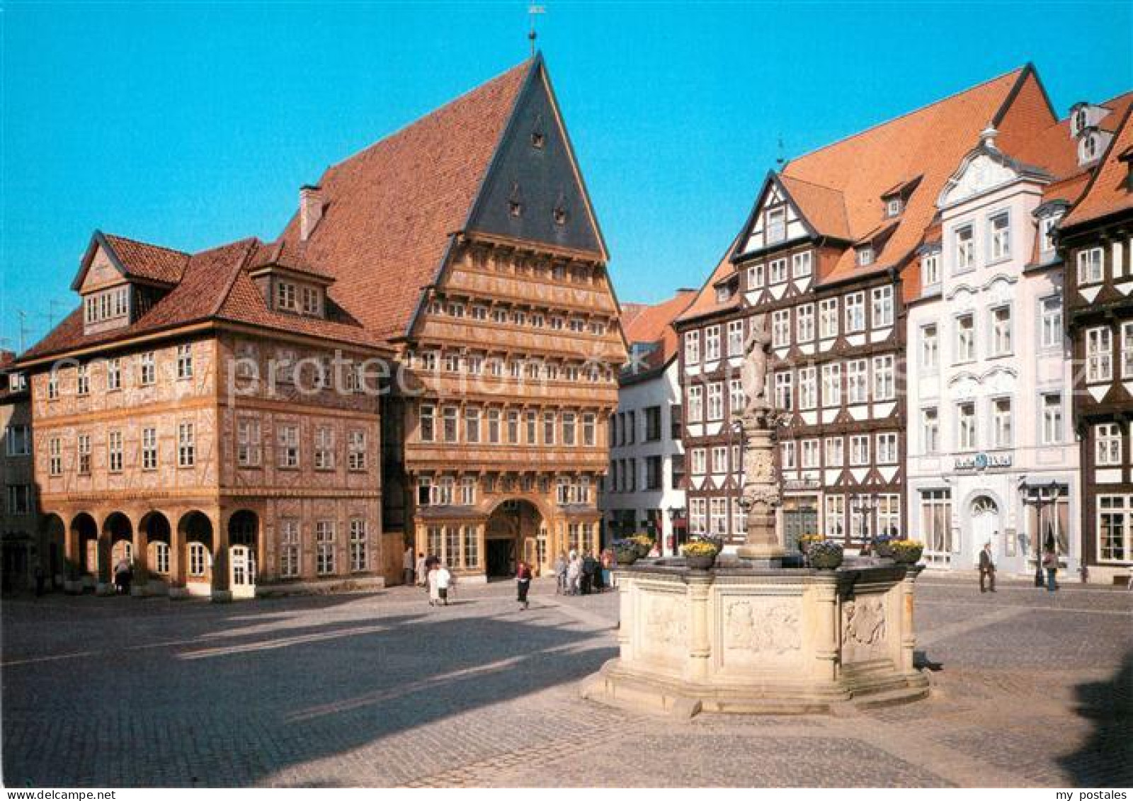 72958237 Hildesheim Marktplatz Mit Baeckeramtshaus Knochenhaueramtshaus Fachwerk - Hildesheim