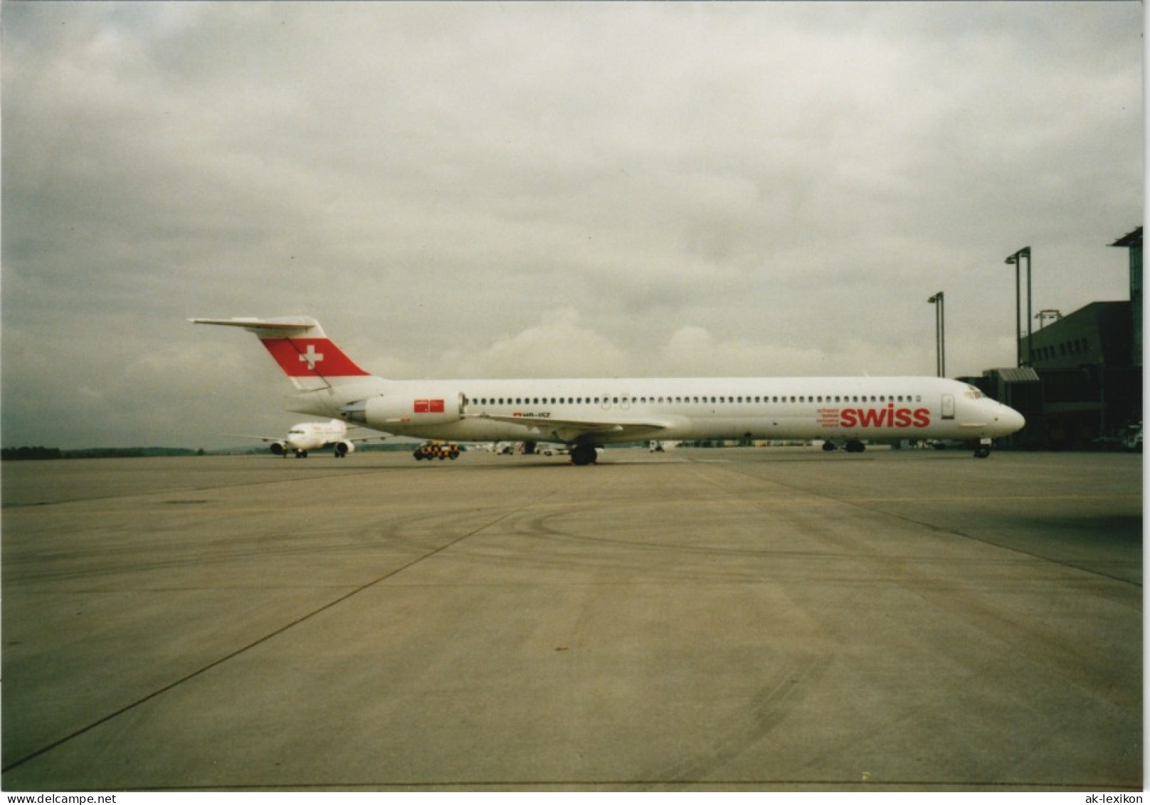 Klotzsche-Dresden Flughafen, Rollbahn - Flugzeug Swiss Air 2004 Privatfoto Foto - Dresden