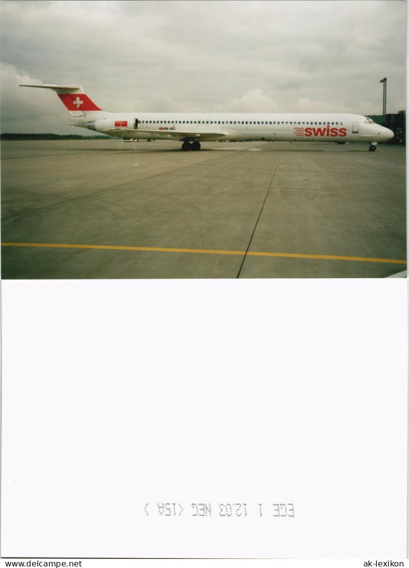 Klotzsche-Dresden Flughafen Flugzeug Swiss Air 2003 Privatfoto Foto - Dresden