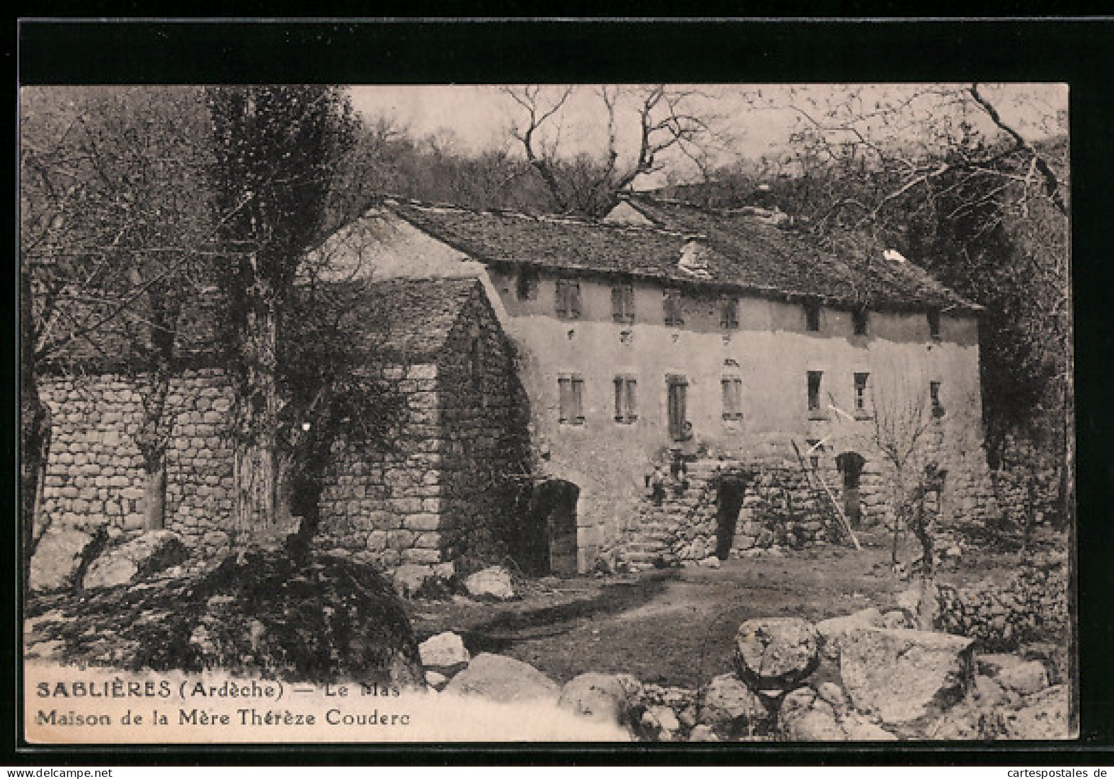 CPA Sablières, Le Mas Maison De La Mere Thereze Couderc  - Sonstige & Ohne Zuordnung