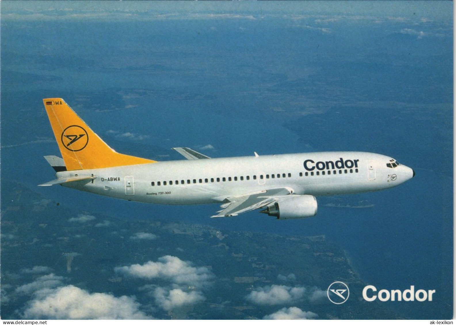 Ansichtskarte  Boeing 737-300 Condor Flugwesen Flugzeug Airplane AK 1990 - 1946-....: Moderne