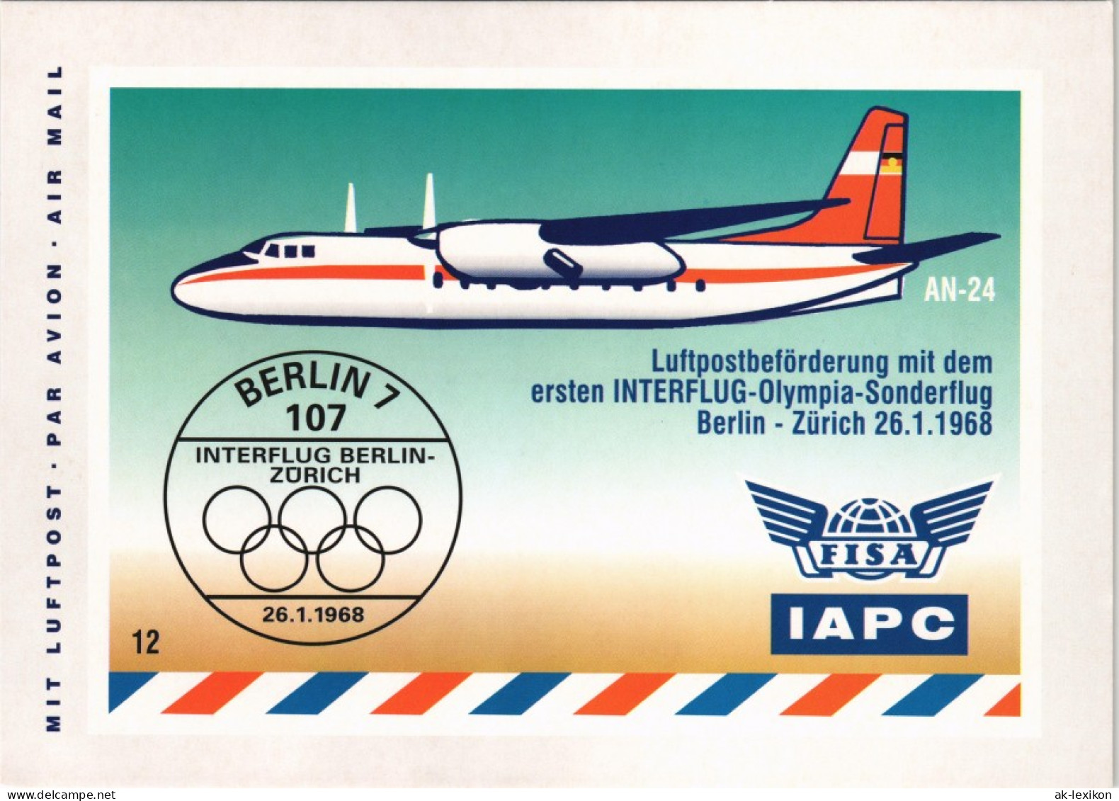 Luftpostbeförderung Mit Dem Ersten INTERFLUG-Olympia-Sonderflug 2007 - 1946-....: Modern Era