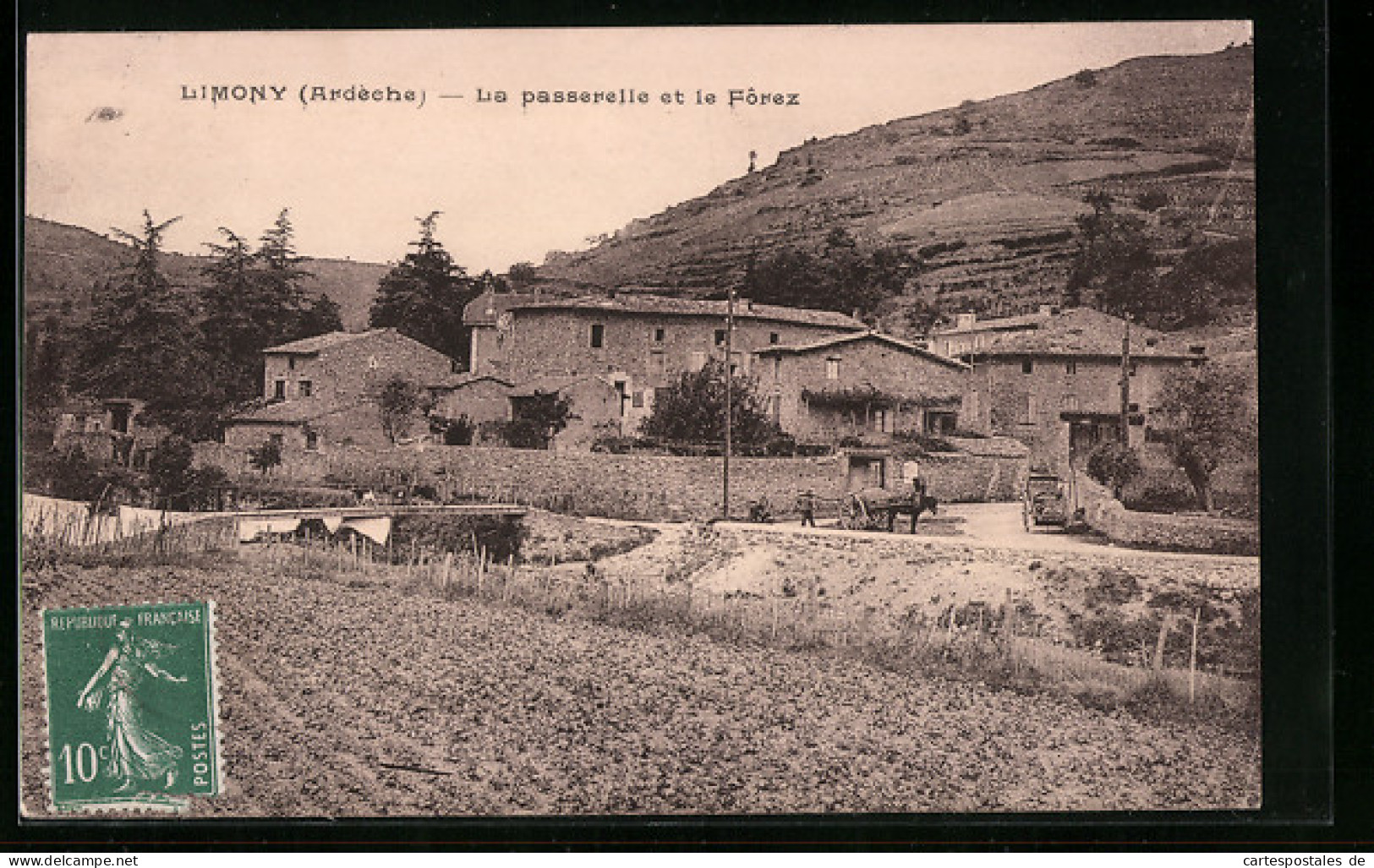 CPA Limony, La Passerelle Et Le Forez  - Sonstige & Ohne Zuordnung