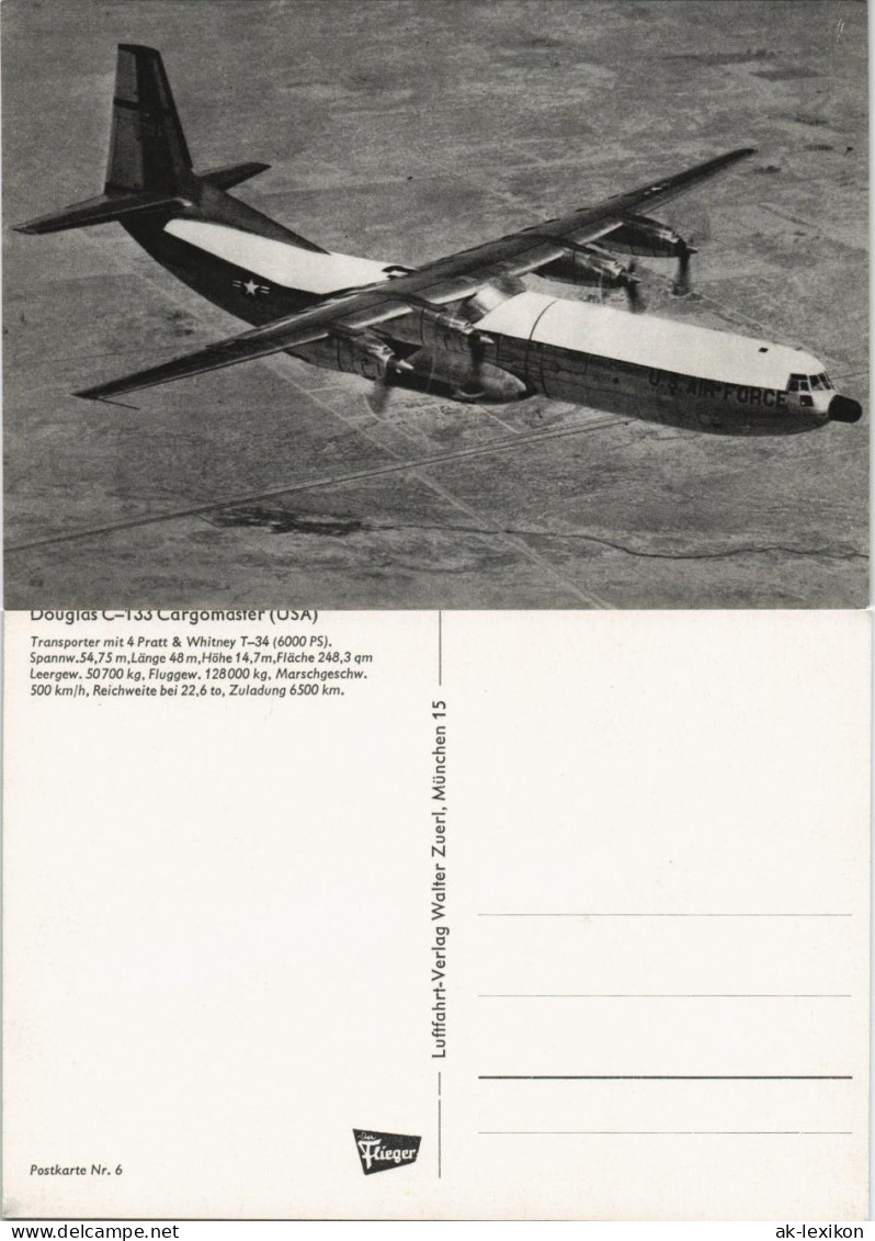 Douglas C-133 Cargomaster (USA) Flugwesen Airplane Flugzeug 1960 - 1946-....: Moderne