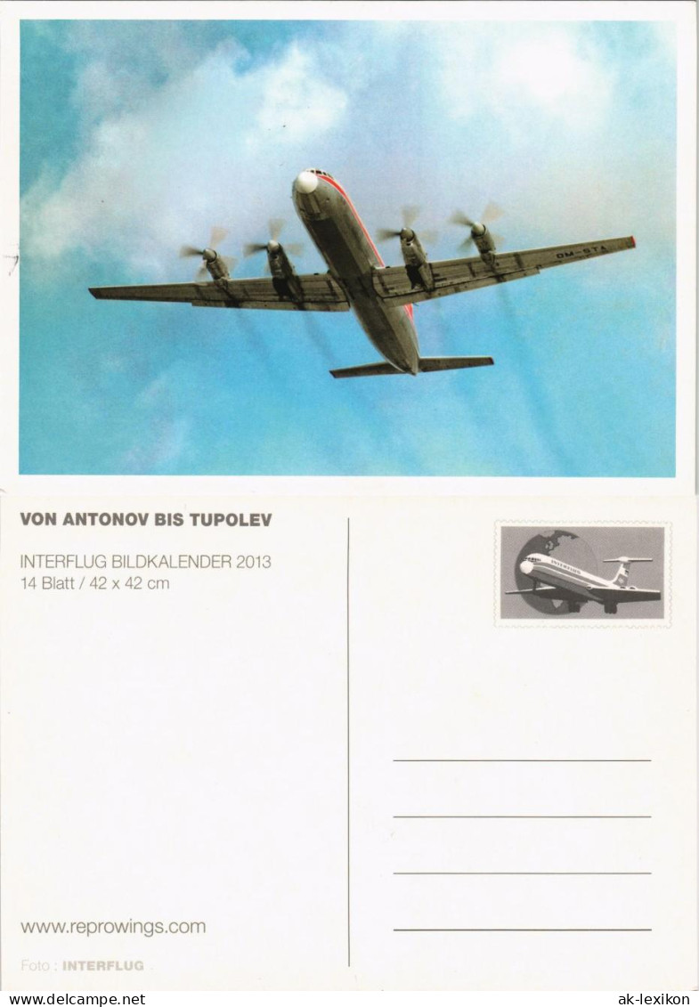 Ansichtskarte  Interflug DDR Flugwesen Airplane Flugzeug 2013 - 1946-....: Era Moderna