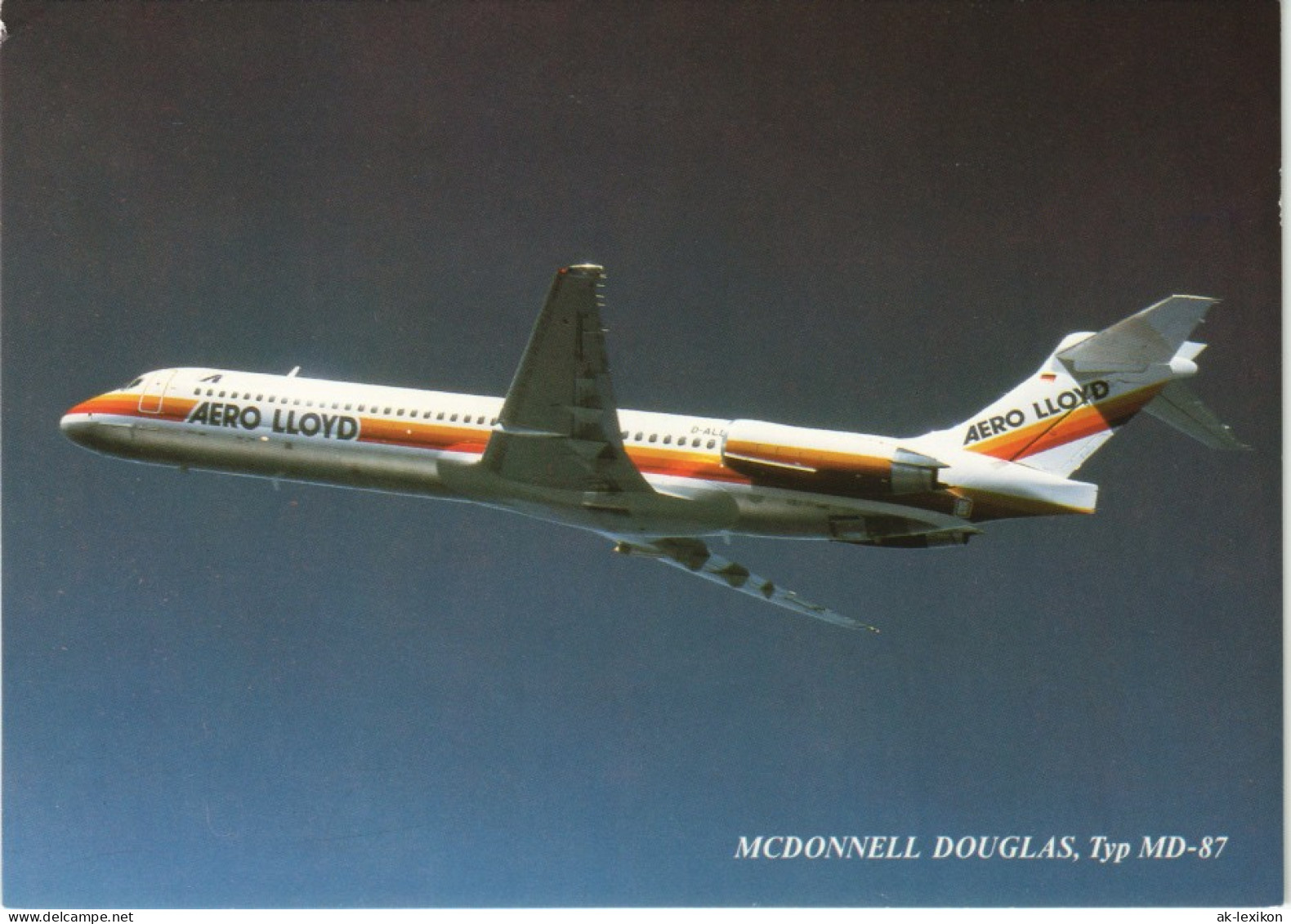 Ansichtskarte  AERO LLOYD MCDONNELL DOUGLAS Typ MD-87 Flugwesen Flugzeug 1990 - 1946-....: Modern Tijdperk