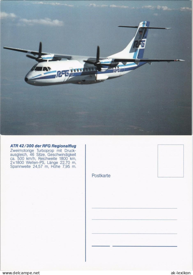 ATR 42/300 RFG Regionalflug Turboprop Flugwesen Flugzeug Airplane 1990 - 1946-....: Modern Tijdperk