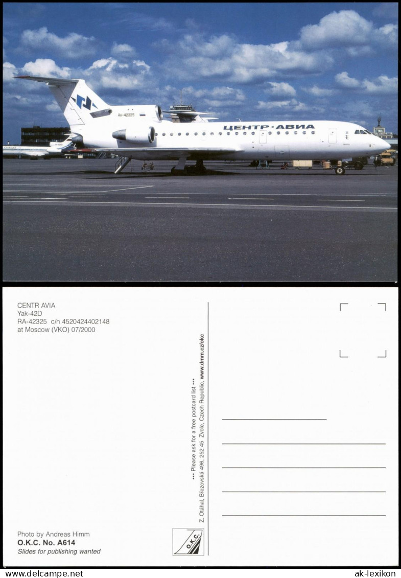 Moskau Москва́ CENTR AVIA Yak-42D Flugzeug Airplane Avion 1998 - Russia